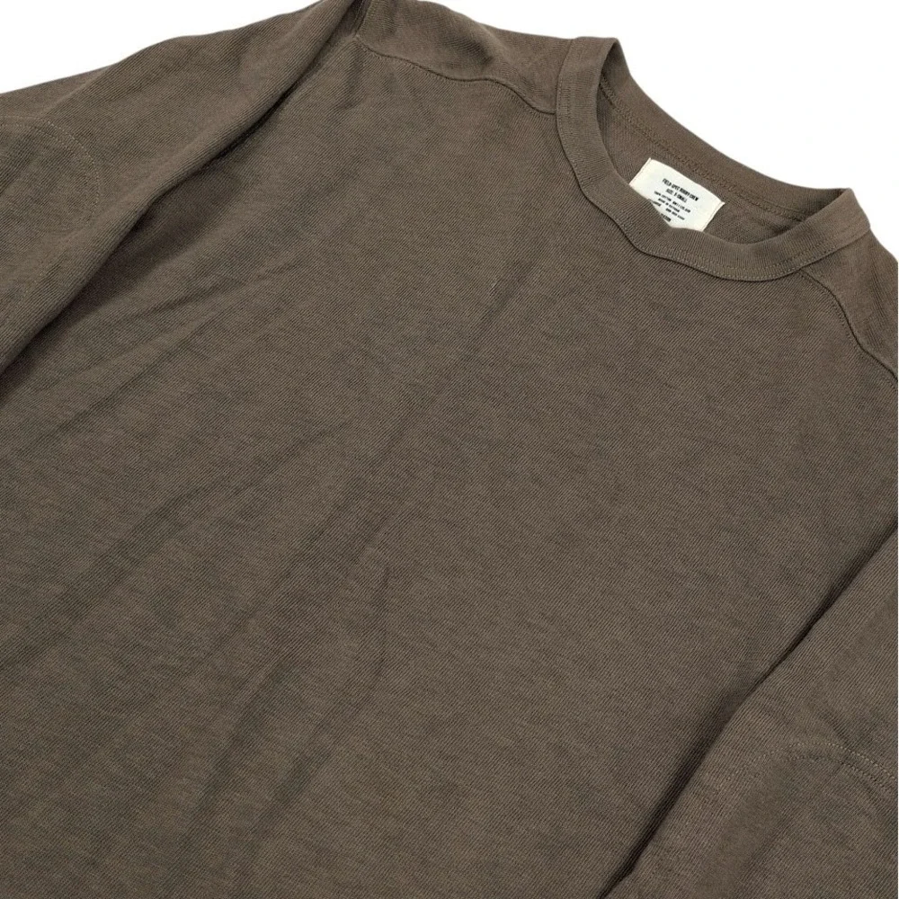 Buck Mason Field Spec Rugby Crew Mens XS Brown Casual Utility Military Designer